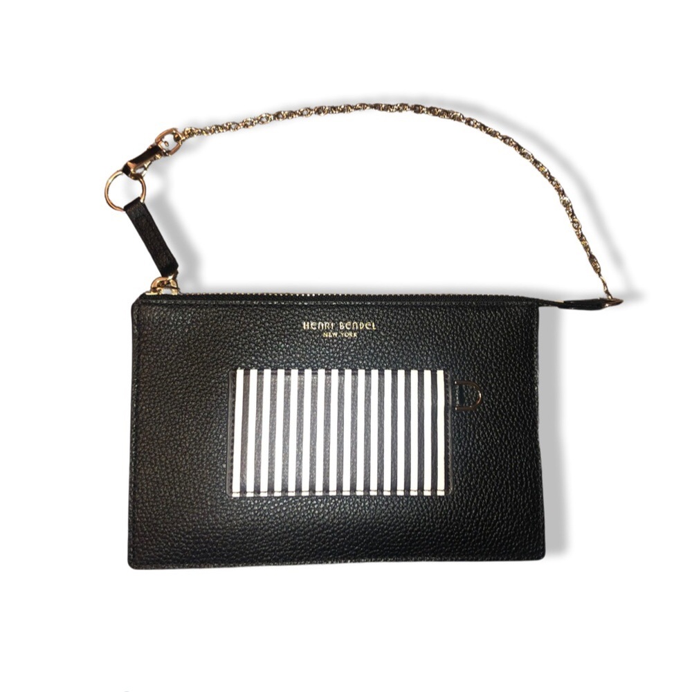 Henri Bender Wristlet Pouch on a Chain, Black